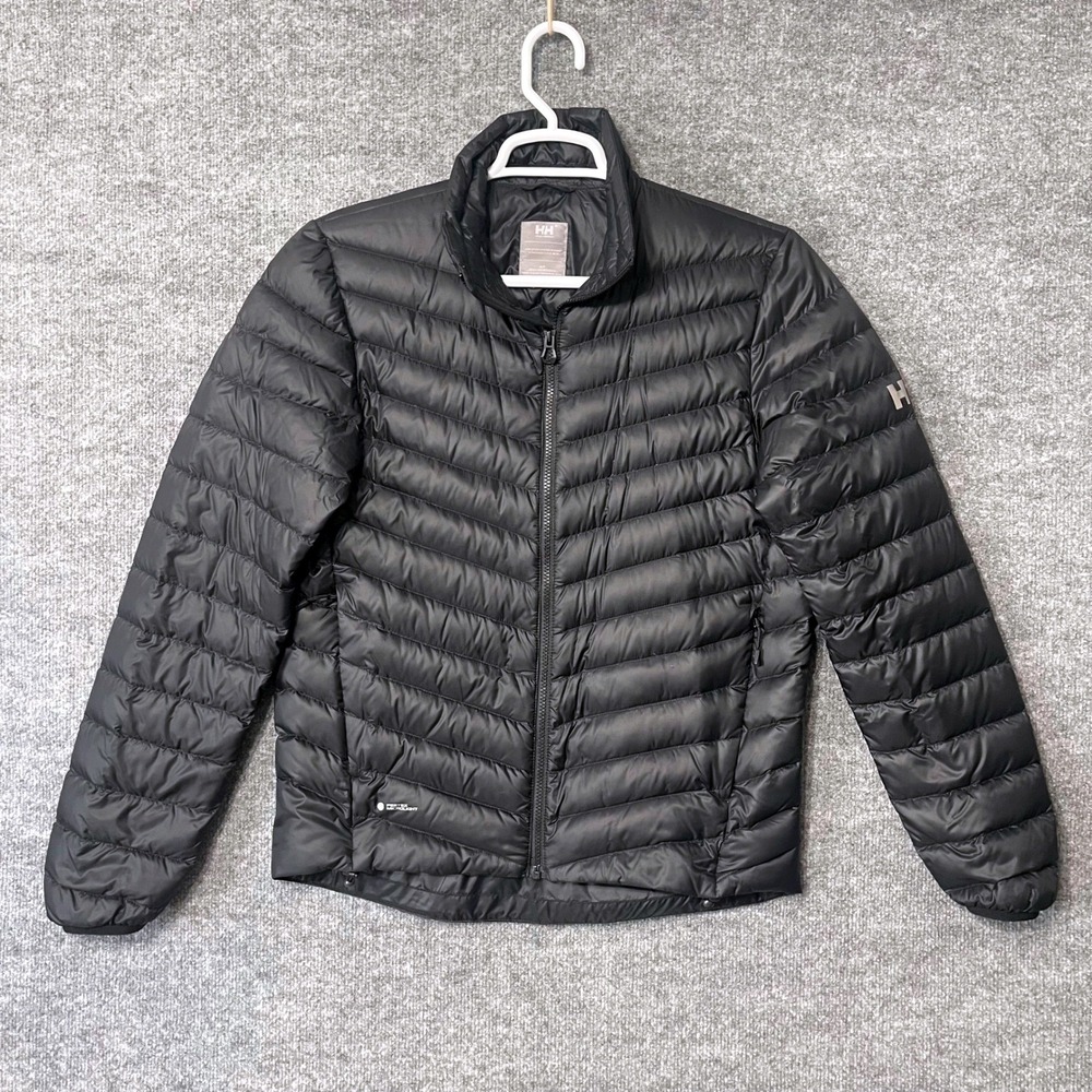 Helly Hansen Jacket Mens Small Black Pertex Microlight Goose Down Puffer Coat